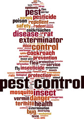 Pest control word cloud concept. Vector illustration