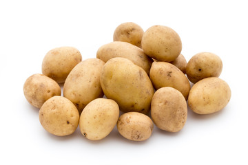 New potato isolated on white background.