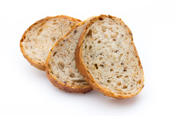 Loaf of bread isolated on white.