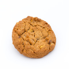 Oatmeal cookies with isolated background.