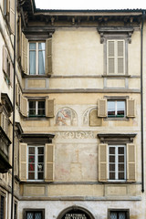 Trattoria Del Teatro building in Citta Alta Bergamo