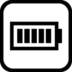 Symbol battery black and white icon - vector, flat design. Eps 10