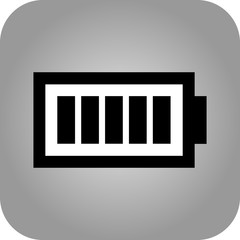 Symbol battery black and white icon - vector, flat design. Eps 10