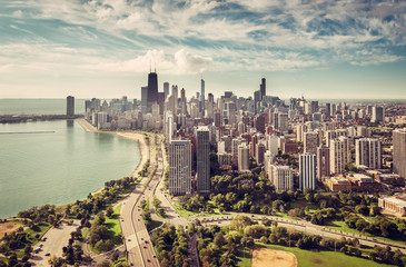 Chicago Skyline aerial view © marchello74