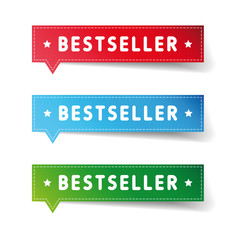 Bestseller label set vector