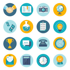 Set of modern flat icons