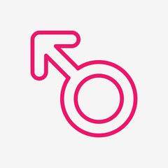 male famale gender sign thin line icon