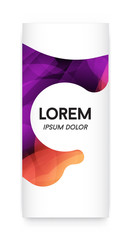 Visual identity with letter logo elements bright gradients blend