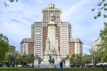 Fototapeta na wymiar Plaza of Spain in Madrid