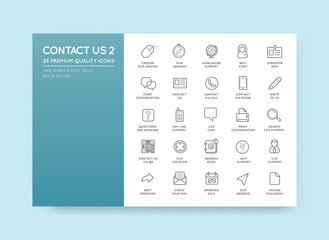 Set of Contact us Service Elements and Assistance Support can be