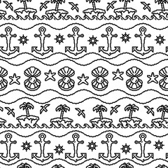 Seamless nautical pattern