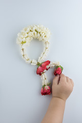 Jasmine garland of flowers