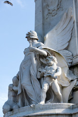 Statue of a an Angel with Children at the Victoria Memorial outs