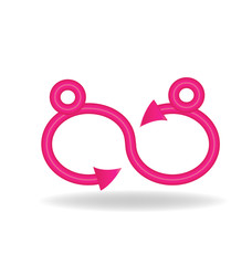 Lesbian couple marriage logo