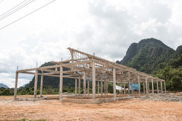 Fototapeta premium Half Constructed Building