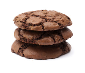 chocolate cookies isolated