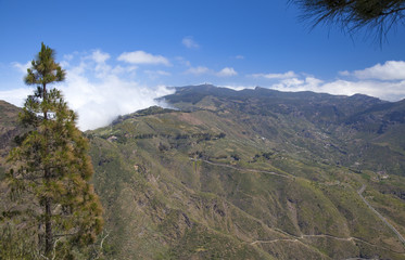 Naklejka premium Gran Canaria, Caldera de Tejeda in May