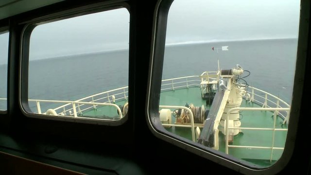 View from the captain's bridge. Fising trawler