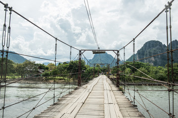 Wooden Bridge on Nam Song