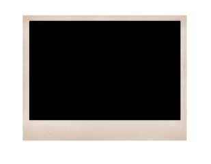 Old grungy photo isolated on white