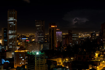Fototapeta premium Skyline of Bogota in Colombia at night