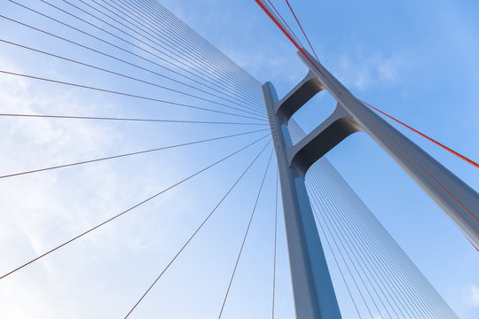 the cable stayed bridge closeup © chungking