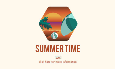 Summer Time Let's Travel Holiday Concept