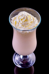 Milkshake in a glass