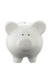 white piggy bank