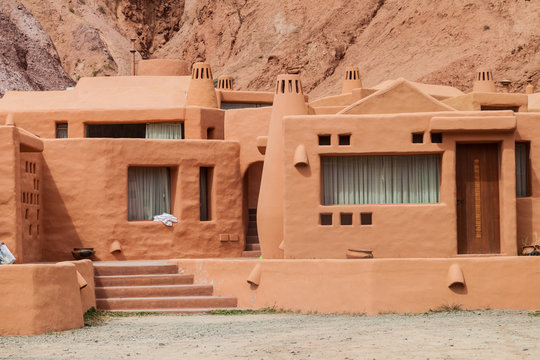 Adobe house in Purmamarca village (Quebrada de Humahuaca valley), Argentina