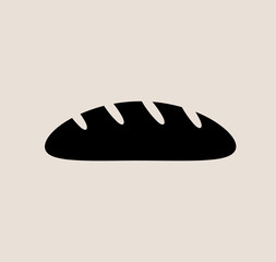 Bread Icon, a hand drawn vector illustration of a bread icon.