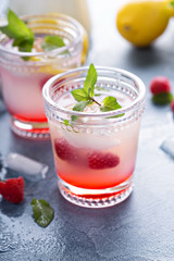 Raspberry lemon lemonade for summer days