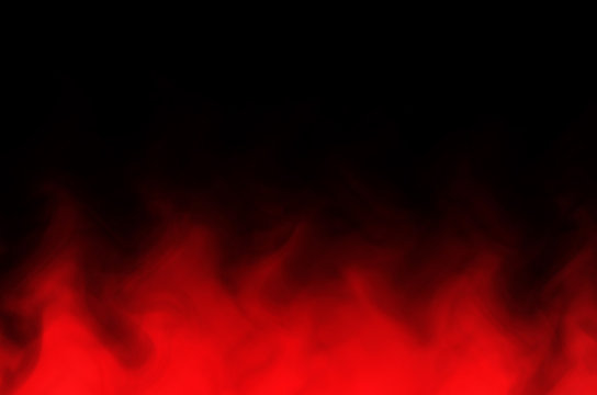 red smoke on the black background