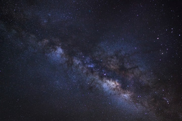 Fototapeta na wymiar milky way galaxy, Long exposure photograph,with grain,high resol