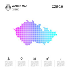 Map Of Czech pixel Vector