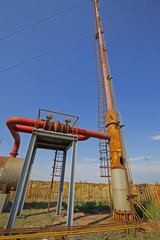 Fototapeta premium Oil pipes and valves