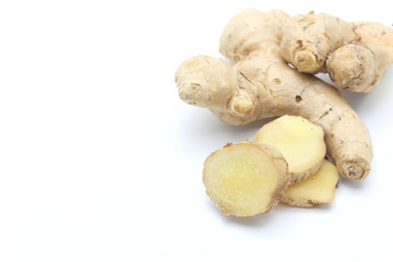 Ginger root isolated on white background
