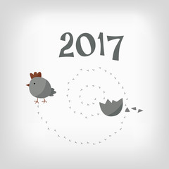 Chicken hatched from the egg