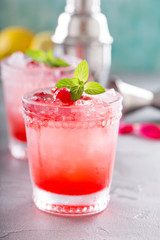 Raspberry ice cocktail 