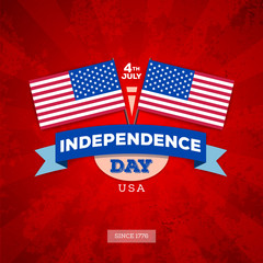Independence day of America. Typography design