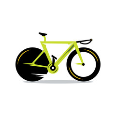 Fototapeta premium Vector Bicycle Cartoon Illustration.
