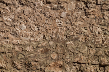 Detail of an old stone wall