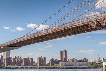 Brooklyn Bridge over the Hudson River in New York City
