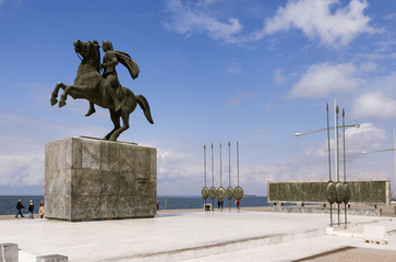 The monument to Alexander the Great. Thessaloniki. Greece.