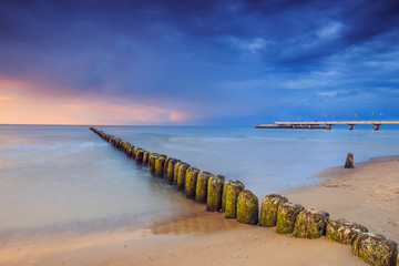 Fototapeta premium Beautiful long exposure sunset shot