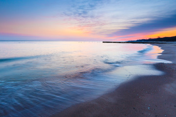 Fototapeta premium Beautiful long exposure sunset shot