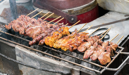 grilling chicken stick