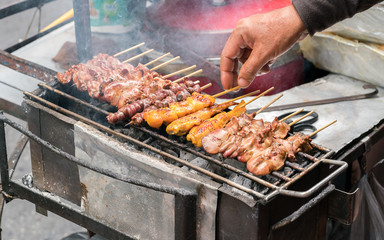 grilling chicken stick