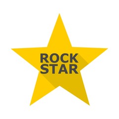 Rock star design, icon with long shadow