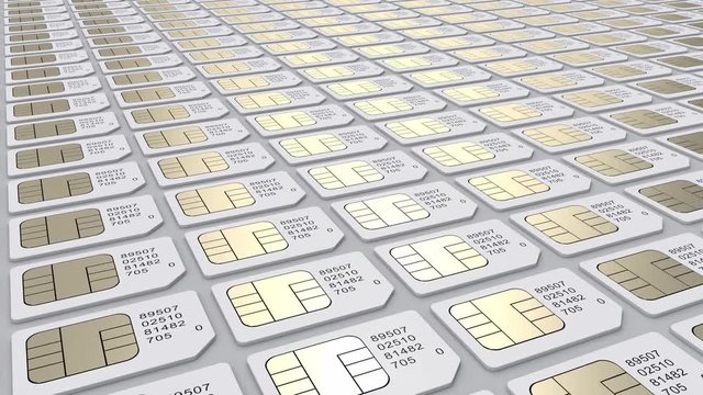 Sim card. Loop video